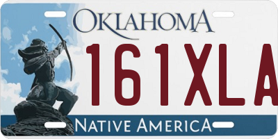 OK license plate 161XLA