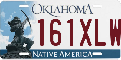 OK license plate 161XLW