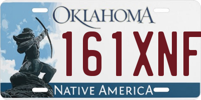 OK license plate 161XNF