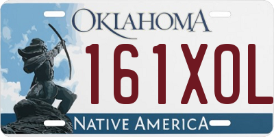 OK license plate 161XOL