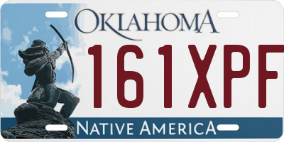 OK license plate 161XPF