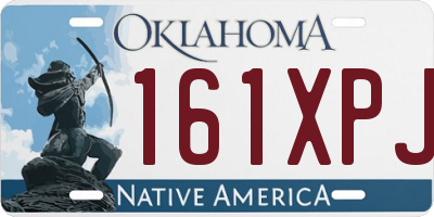 OK license plate 161XPJ