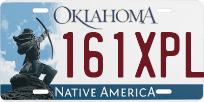 OK license plate 161XPL