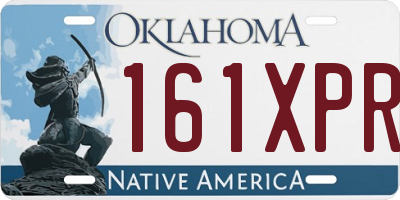 OK license plate 161XPR