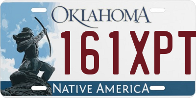 OK license plate 161XPT