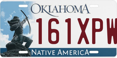 OK license plate 161XPW