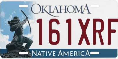 OK license plate 161XRF