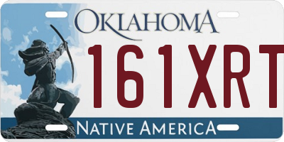 OK license plate 161XRT
