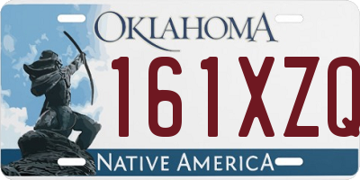 OK license plate 161XZQ
