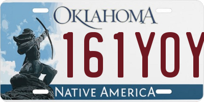 OK license plate 161YOY