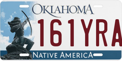 OK license plate 161YRA