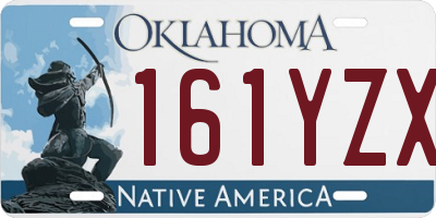 OK license plate 161YZX
