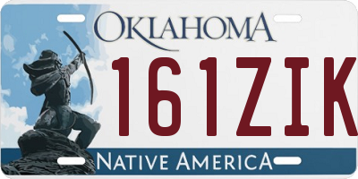 OK license plate 161ZIK