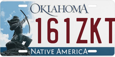 OK license plate 161ZKT