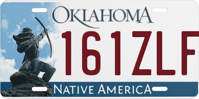 OK license plate 161ZLF