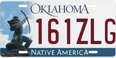 OK license plate 161ZLG