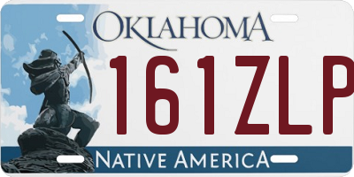 OK license plate 161ZLP