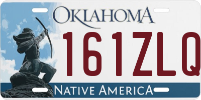 OK license plate 161ZLQ