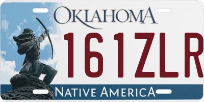 OK license plate 161ZLR
