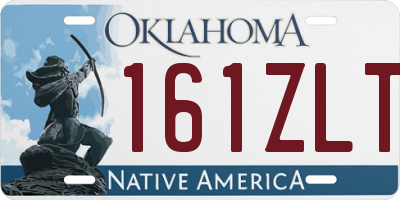 OK license plate 161ZLT