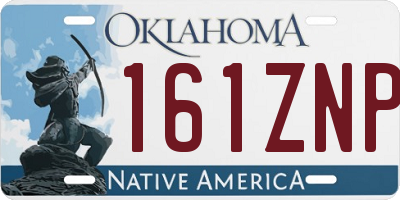 OK license plate 161ZNP