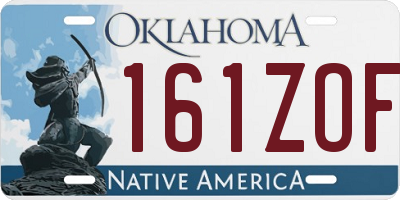 OK license plate 161ZOF