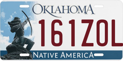 OK license plate 161ZOL