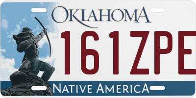 OK license plate 161ZPE