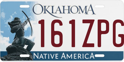 OK license plate 161ZPG