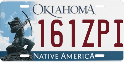 OK license plate 161ZPI