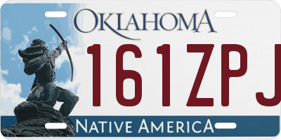 OK license plate 161ZPJ
