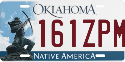 OK license plate 161ZPM