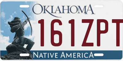 OK license plate 161ZPT