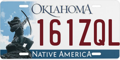 OK license plate 161ZQL