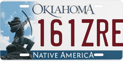 OK license plate 161ZRE