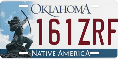 OK license plate 161ZRF