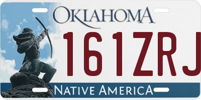 OK license plate 161ZRJ