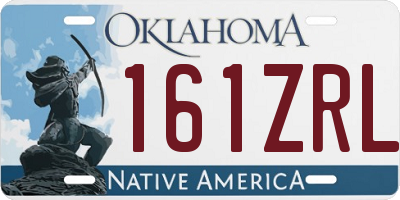 OK license plate 161ZRL