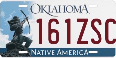 OK license plate 161ZSC