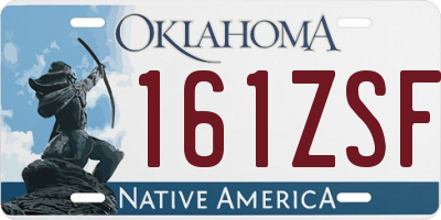 OK license plate 161ZSF