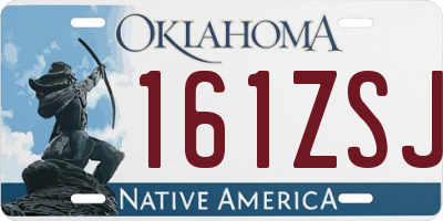 OK license plate 161ZSJ