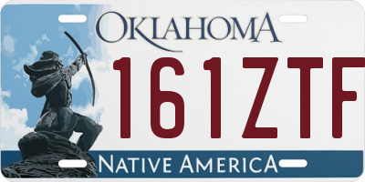 OK license plate 161ZTF