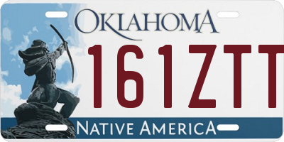 OK license plate 161ZTT