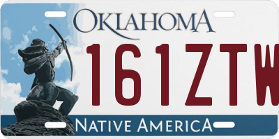 OK license plate 161ZTW