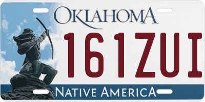 OK license plate 161ZUI