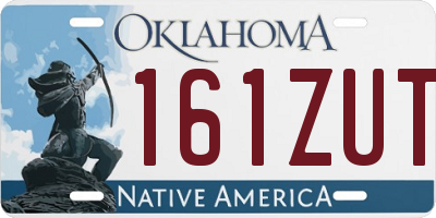 OK license plate 161ZUT