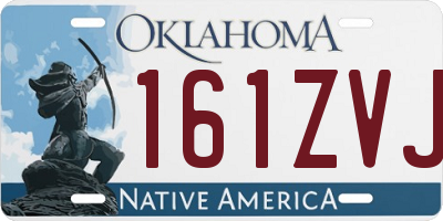 OK license plate 161ZVJ