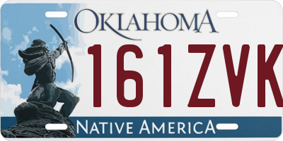 OK license plate 161ZVK