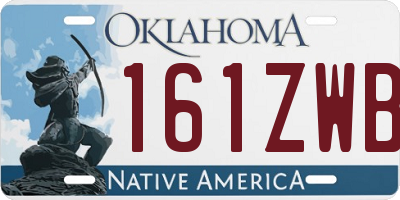 OK license plate 161ZWB