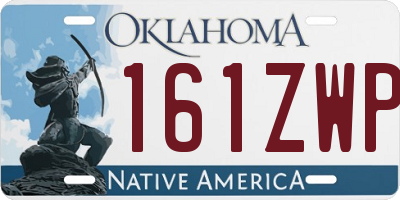 OK license plate 161ZWP